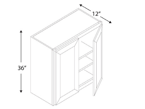 Blue Valley Cabinets 36" x 36" x 12" Wall Cabinet With 2 Door (ESS-W3636)