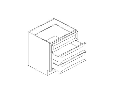 Blue Valley Cabinets 3DB12 Replacement Bottom Drawer Only (GRS-3DB12-BOTTOM DRAWER)