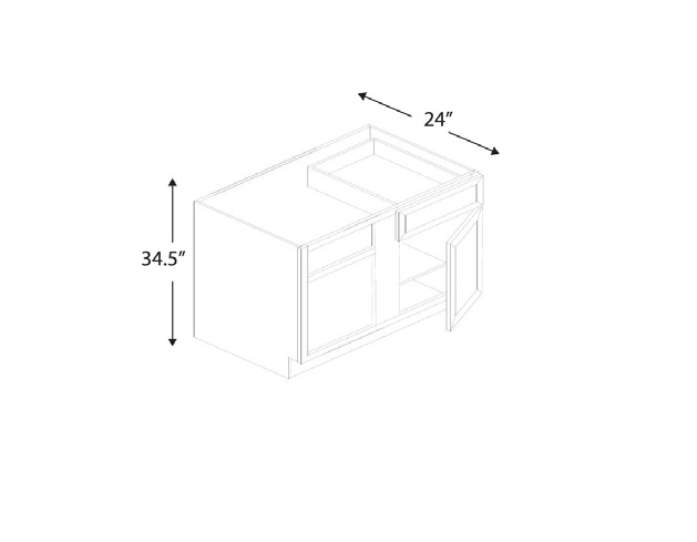 Blue Valley Cabinets 42" Base Blind Corner (Left/Right) (MS-BBC42)