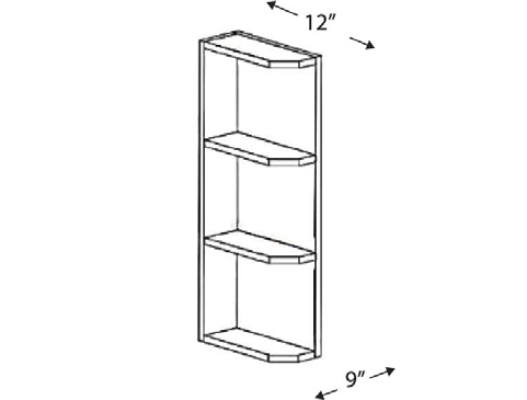 Blue Valley Cabinets 9" x 42" x 12" Wall End Shelf (ESS-WES0942)