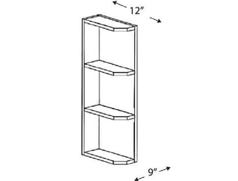 Blue Valley Cabinets 9" x 42" x 12" Wall End Shelf (MS-WES0942)