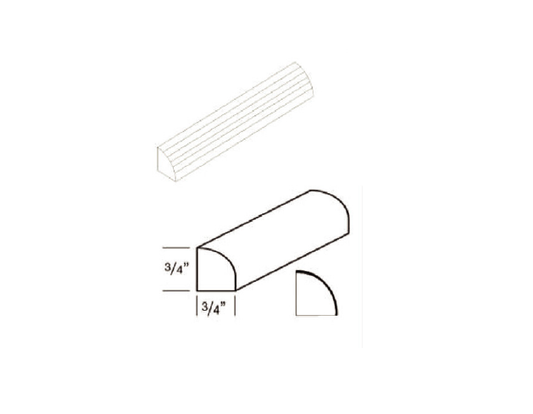 Blue Valley Cabinets 96" Quarter Round Molding (DW-QRM8)