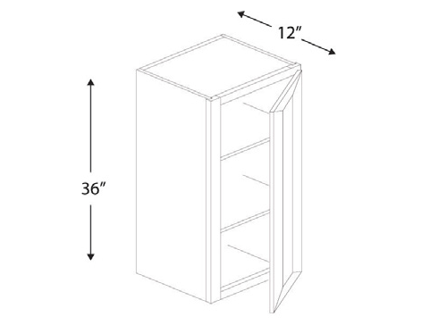 Blue Valley Cabinets W1236 Replacemant Door Only (SG-W1236-DOOR)