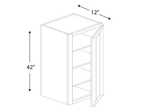 Blue Valley Cabinets W1242 Replacemant Door Only (SG-W1242-DOOR)