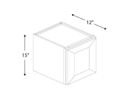 Blue Valley Cabinets W1515 Replacemant Door Only (DW-W1515-DOOR)