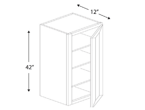 Blue Valley Cabinets W1842 Replacemant Door Only (DW-W1842-DOOR)