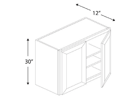 Blue Valley Cabinets W3030 Replacemant Door Only (MS-W3030-DOOR)