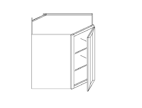 Blue Valley Cabinets Wall Diagonal Corner Face Frame Only (ESS-WDC2430FF)