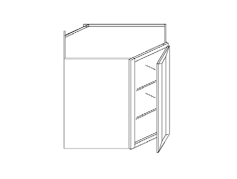 Blue Valley Cabinets Wall Diagonal Corner Face Frame Only (MS-WDC2436FF)