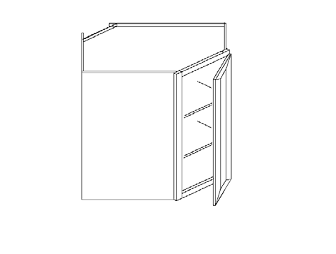 Blue Valley Cabinets Wall Diagonal Corner Face Frame Only (WHS-WDC2430FF)