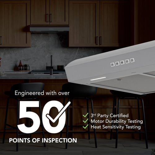Broan 30" 350 Max Blower CFM 3-Speed Stainless Steel Under-Cabinet Range Hood