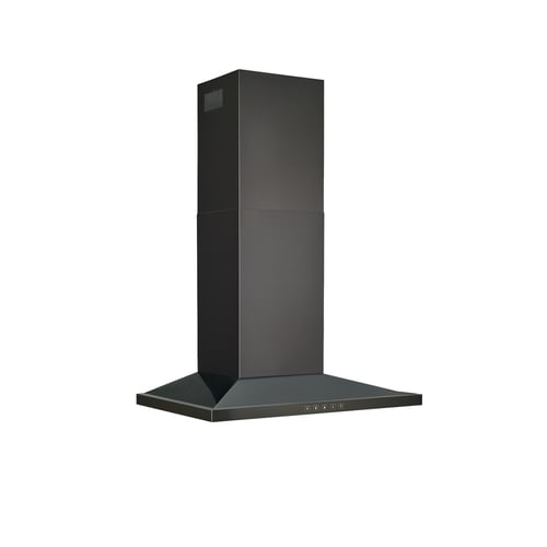 Broan BWS1304BLS 30" 450 CFM Black Stainless Steel Convertible Wall-Mount Low Profile Pyramidal Chimney Hood