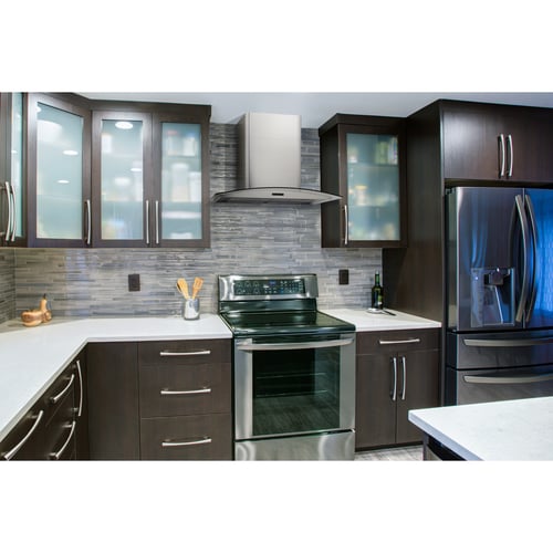 Broan EW4636SS 36" 460 Max Blower CFM Stainless Steel Convertible Curved Glass Chimney Range Hood