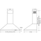 Broan EW4836SS 36" 460 MAX Blower CFM Stainless Steel Pyramidal Chimney Range Hood