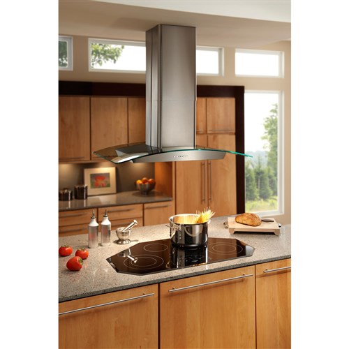 Broan Elite EI5936SS 36'' Island Mount Glass Range Hood