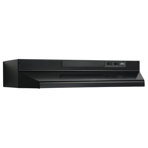 Broan F403623 36" 30 Max Blower CFM Black Convertible Under-Cabinet Range Hood
