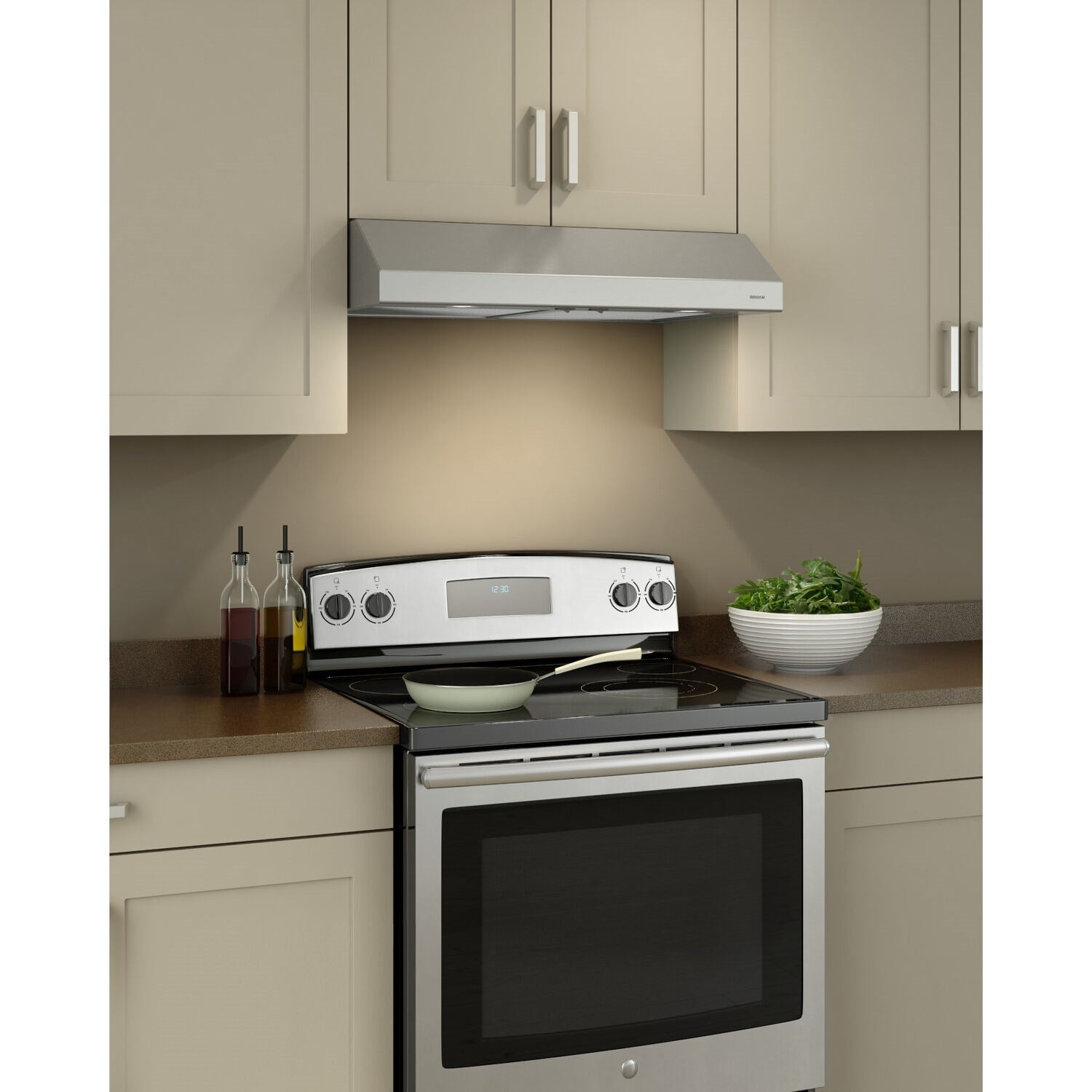 Broan Glacier BCSD1 Series BCSD130WW Range Hood, 110 to 2