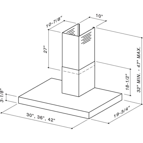 Broan RM533004 30" Heat Sentry 370 CFM Stainless Steel Convertible Wall-Mount Chimney Range Hood