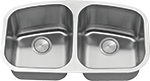 C-Tech-I Double Equal Bowl 34" Stainless Steel Kirchen Sink by Chemcore Industries