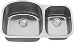 C-Tech-I Dual 60/40 Bowl 10" Stainless Steel Kirchen Sink by Chemcore Industries