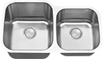 C-Tech-I Dual 60/40 Bowl 11" Stainless Steel Kirchen Sink by Chemcore Industries