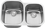 C-Tech-I Dual 60/40 Bowl 32" Stainless Steel Kirchen Sink by Chemcore Industries