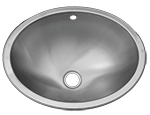C-Tech-I Dual Mount Oval 18" Stainless Steel Vanity Sink by Chemcore Industries