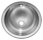 C-Tech-I Dual Mount Round 16" Stainless Steel Vanity Sink by Chemcore Industries