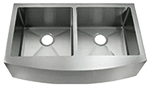 C-Tech-I Front Apron 50/50 35" Stainless Steel Farmhouse Sink by Chemcore Industries