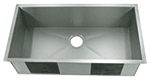 C-Tech-I Large Single Zero-Radius Inside Corners 33" Stainless Steel Farmhouse Sink by Chemcore Industries