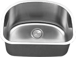 C-Tech-I Medium Single "D" Bowl 24" Stainless Steel Kirchen Sink by Chemcore Industries