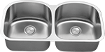 C-Tech-I Unique Double Equal Bowl 40" Stainless Steel Kirchen Sink by Chemcore Industries