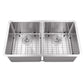 Cahaba CAHCA221132 32" x 19" Stainless Steel 50/50 Micro Radius Double Bowl Kitchen Sink