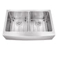 Cahaba CAHCA231132 33" x 20" Stainless Steel Micro Radius Double Bowl Apron Front Kitchen Sink