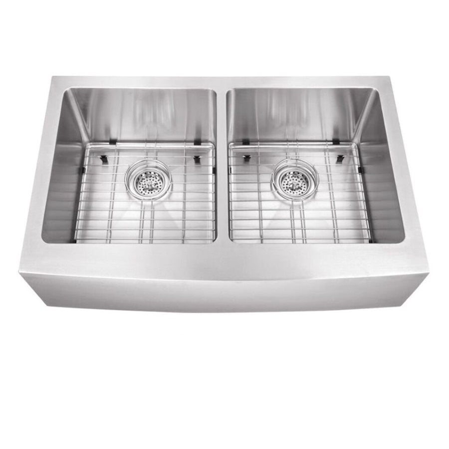 Cahaba CAHCA231132 33" x 20" Stainless Steel Micro Radius Double Bowl Apron Front Kitchen Sink