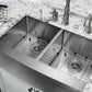 Cahaba CAHCA231132 33" x 20" Stainless Steel Micro Radius Double Bowl Apron Front Kitchen Sink