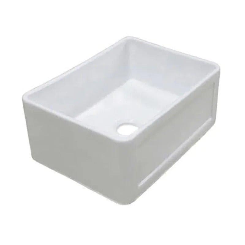 Cahaba CAHCAFC2418SB 24" Single Bowl Reversible Apron Front Fireclay Kitchen Sink