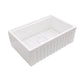 Cahaba CAHCAFC30SBKW 30" Single Bowl Reversible Apron Front Fireclay Workstation Kitchen Sink