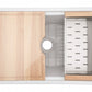 Cahaba CAHCAFC30SBKW 30" Single Bowl Reversible Apron Front Fireclay Workstation Kitchen Sink