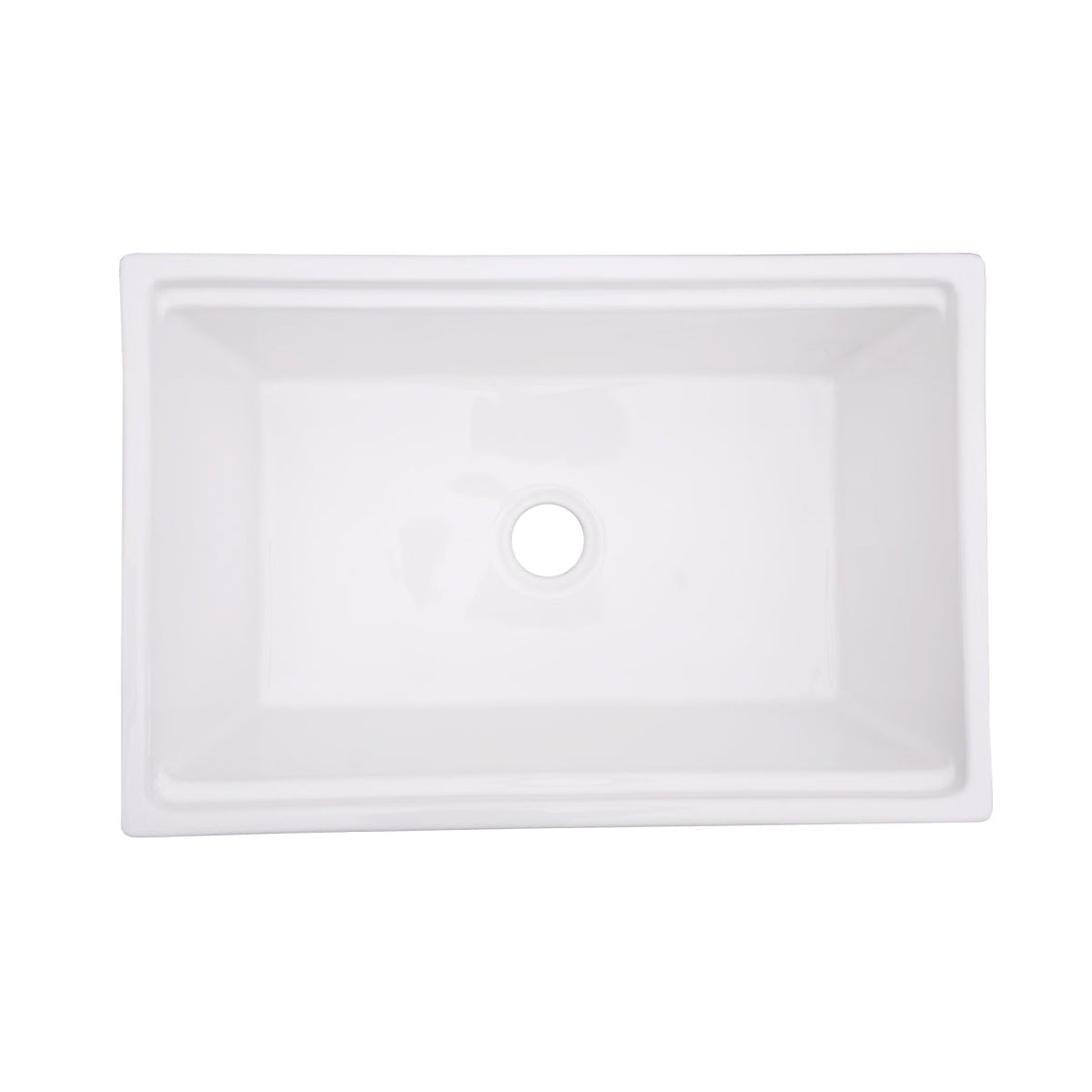 Cahaba CAHCAFC30SBKW 30" Single Bowl Reversible Apron Front Fireclay Workstation Kitchen Sink