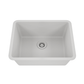 Cahaba CAHCAHCAQ2318USB-W 23" Single Bowl Undermount White Quartz Kitchen Sink