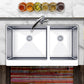 Cahaba CAHCASS16AF3660 35" x 20" 60/40 Micro Radius Double Bowl Apron Front Kitchen Sink