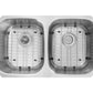 Cahaba CAHCASS16UM32DB-2 32" x 19" Standard Radius Double Bowl 16 Gauge Kitchen Sink