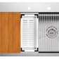 Cahaba CAHCASS3322DMSBWS 33" Stainless Steel 18-Gauge Micro Radius Single Bowl Kitchen Sink - Workstation