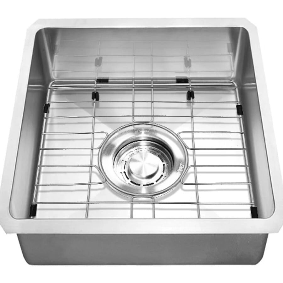 Cahaba 16" Stainless Steel Micro Radius Single Bowl Square Bar Sink