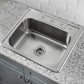 Cahaba CAHCA113SB25 25" 4-Hole Prepunch Stainless Steel Standard Radius Single Bowl Drop-In Kitchen Sink