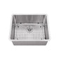 Cahaba CAHCA221SB23 23" Stainless Steel Micro Radius Single Bowl Bar and Prep Sink