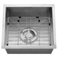 Cahaba CAHCASS1616UMSB-Z 16" Stainless Steel Zero Radius Single Bowl Square Bar Sink