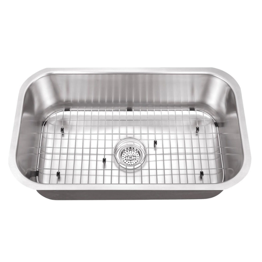 Cahaba CAHCASS16UM30SB-2 29" x 18" Stainless Steel Standard Radius Single Bowl 16 Gauge Kitchen Sink