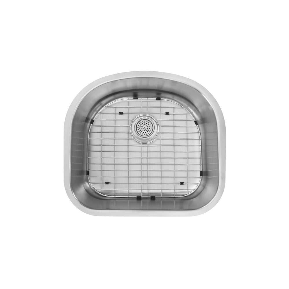 Cahaba CAHCASS18UM23SBD 23" Stainless Steel D-Shape Single Bowl Kitchen Sink